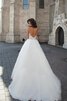 Juwel Ausschnitt A-Line Herz-Ausschnitt lange Ärmeln schulterfrei Elegantes Brautkleid - 2