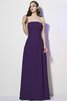Vestido de Dama de Honor de Corte-A de Largo de Escote sin tirantes de Plisado - 13