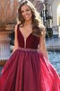 A Linie Organza Perlenbesetztes Normale Taille Wunderbar Ballkleid - 1