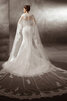 Robe de mariée de col en cœur en tulle divin naturel solennel - 3
