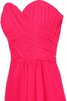 Robe demoiselle d'honneur naturel avec chiffon a-ligne col en forme de cœur - 5