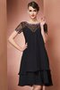 Normale Taille A-Linie Schaufel-Ausschnitt Prinzessin Knielanges Brautmutterkleid - 1