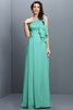 One Schulter A-Line Anständiges Brautjungfernkleid aus Chiffon mit Empire Taille - 15