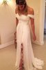Sweep train A Linie Normale Taille Prinzessin Schulterfreier Ausschnitt Brautkleid - 1