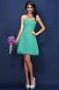 Robe demoiselle d'honneur naturel plissé bref ligne a en satin - 15