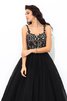 Duchesse-Linie Breiter Träger Anständiges Bodenlanges Quinceanera Kleid mit Applikation - 7