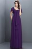 Halbe Ärmeln Herz-Ausschnitt Plissiertes Bodenlanges Brautjungfernkleid aus Chiffon - 13