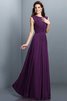 Prinzessin A Linie Plissiertes Normale Taille Brautjungfernkleid mit Drapierung - 13