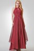 Empire Taille A-Line langes bodenlanges Abendkleid mit Plissierungen - 1