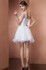 Robe fête de la rentrée bref naturel ligne a en satin d'épaule asymétrique - 2
