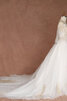 Robe de mariée en salle en 3/4 manche avec décoration dentelle grosses soldes cordon - 3
