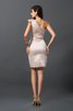 Ärmelloses Ein Träger Enges Natürliche Taile knielanges Cocktailkleid - 2