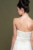 Abito da Sposa Senza Maniche Naturale Coda A Strascico Corto con Fiocco A Terra con Applique - 3