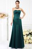 Robe demoiselle d'honneur longue de fourreau de bustier avec zip en satin - 10