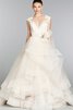 Vestido de Novia de Corte Evasé en Tul de Escote en V de Baja escote en V de Sin mangas - 1