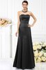Robe demoiselle d'honneur longue de fourreau de bustier avec zip en satin - 3