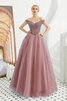 Abito da ballo pudica stupefacente elegante formale in raso in tulle - 8