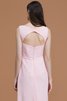 Robe demoiselle d'honneur naturel ruché avec chiffon ligne a manche nulle - 7