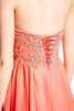 Abito da Ballo Romantico A Terra con Applique Semplice A-Line con Perline - 4