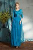 Natürliche Taile Prinzessin A Linie Bodenlanges Brautmutterkleid mit Applike - 3