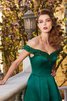Ärmelloses Reißverschluss Satin Schulterfreier Ausschnitt Paillettenbesetztes Abendkleid - 4