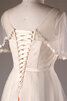 Abito da sposa moda con fusciacca mini al ginocchio naturale formale e informale - 5