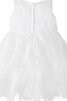 Robe de cortège enfant avec fleurs avec nœud ligne a textile en tulle manche nulle - 2