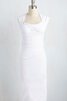 Robe de mariée naturel avec chiffon trou de serrure v encolure de longueur à genou - 4