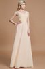 Robe demoiselle d'honneur naturel ligne a de col en v de princesse en chiffon - 11