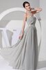 Robe de soirée avec chiffon ruché de col en cœur decoration en fleur - 5