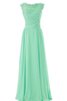 Robe demoiselle d'honneur avec chiffon fermeutre eclair avec fleurs decoration en fleur ligne a - 1