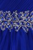 Abito Homecoming mini con Increspato con Perline Senza Maniche in Tulle Allacciato - 4