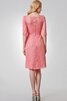 Spitze A Linie halbe Ärmeln prächtiges Cocktailkleid mit Gürtel mit Schleife - 3