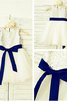 Abito da Cerimonia Bambini con Fiore in Paillette A-Line Tondo Naturale - 5