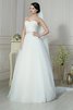 Robe de mariée naturel a-ligne cordon manche nulle ruché - 1