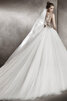 Robe de mariée de mode de bal spécial manche nulle avec fleurs sexy - 4