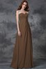 Ärmelloses A-Linie Chiffon Reißverschluss Bodenlanges Brautjungfernkleid - 4