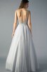 Robe de bal naturel ligne a avec sans manches de col bateau textile en tulle - 2