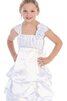 Robe de cortège enfant plissage encolure en carré fermeutre eclair en taffetas de lotus - 2