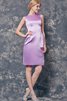 Robe demoiselle d'honneur elégant facile courte fermeutre eclair manche nulle - 3