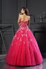 Ärmelloses Natürliche Taile Bodenlanges Quinceanera Kleid mit Applike mit Herz-Ausschnitt - 2