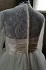 Robe de mariée facile longue avec perle textile en tulle ligne a - 4