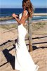 Robe de mariée simple plissé sexy avec sans manches de traîne courte - 1