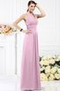 Abito da Damigella Alta Vita Anello con Festone Lungo in Chiffon - 21