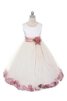 Robe de cortège enfant plissé en tulle manche nulle longueur au ras du sol de lotus - 5
