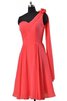 Robe demoiselle d'honneur naturel bref avec chiffon avec zip avec sans manches - 2