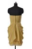 A linie natürliche Taile Chiffon mini Brautjungfernkleid mit Reißverschluss - 3