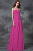 Ärmelloses A-Linie Chiffon Reißverschluss Bodenlanges Brautjungfernkleid - 11