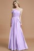 A-Linie Ein Schulterfreies Prinzessin Bodenlanges Brautjungfernkleid aus Chiffon - 24
