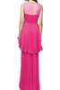 Robe demoiselle d'honneur collant avec chiffon avec sans manches - 2